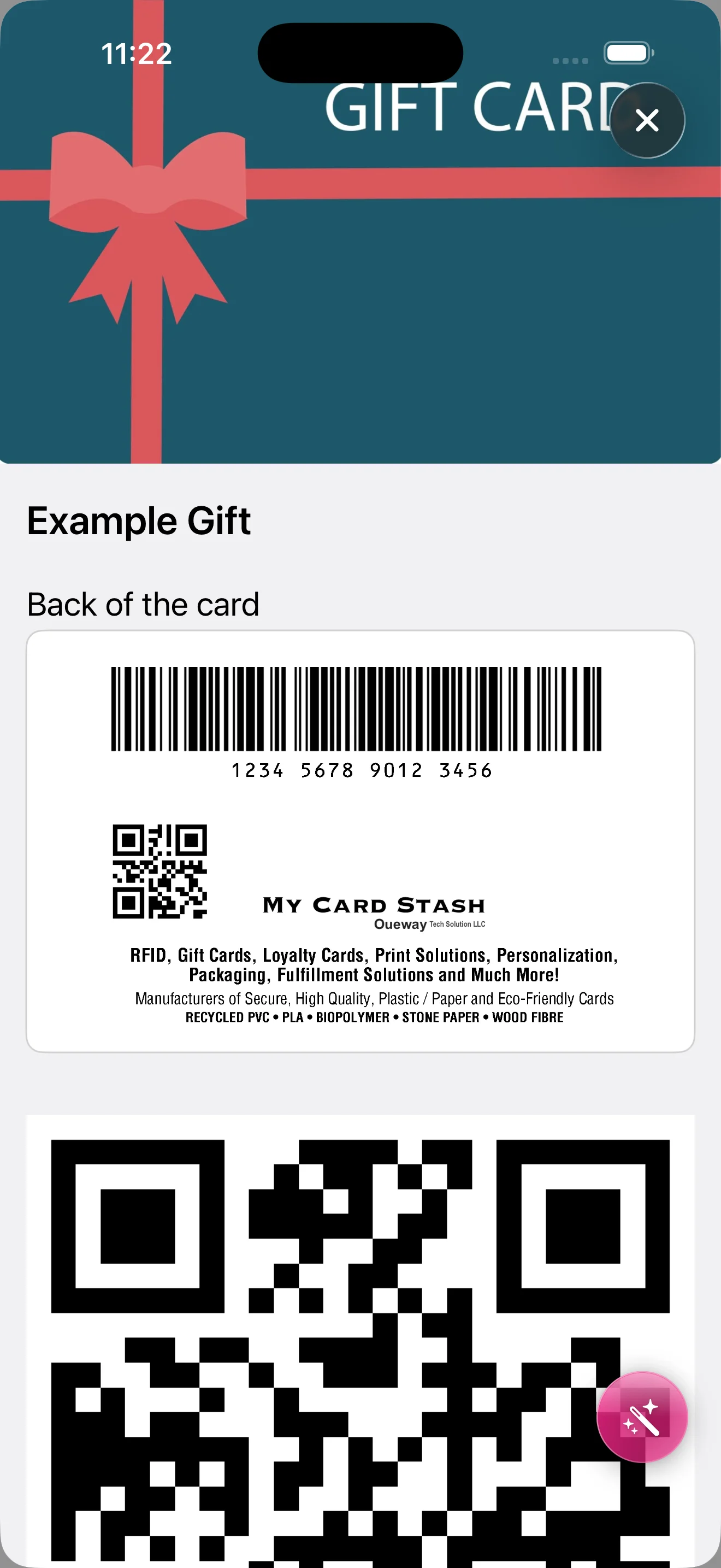 Pulling up an insurance card offline